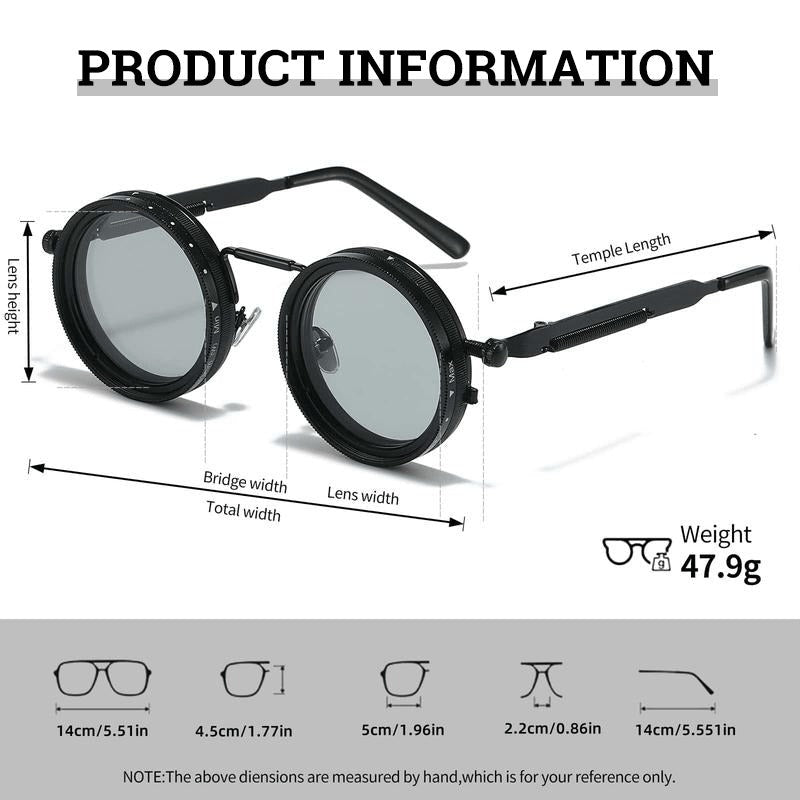 Adjustable Rounded Lenses Retro Sunglasses