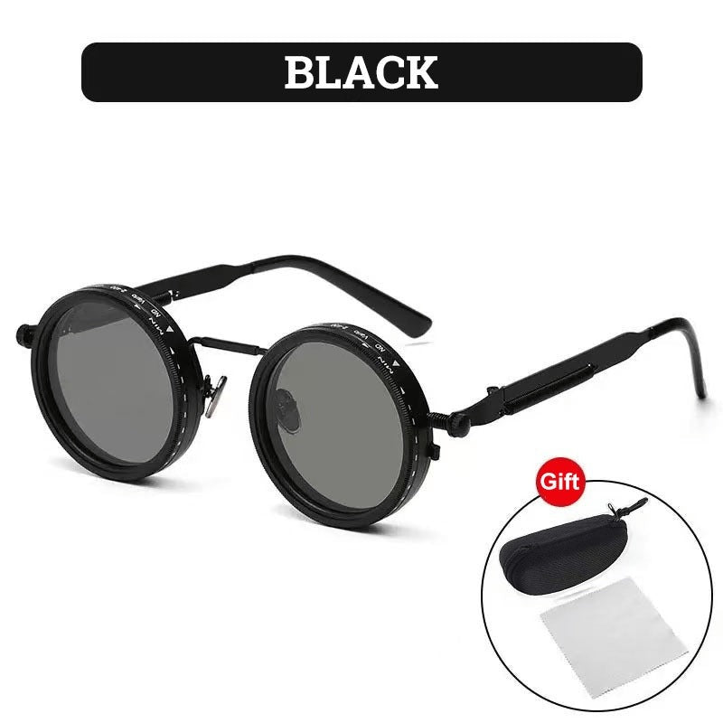 Adjustable Rounded Lenses Retro Sunglasses